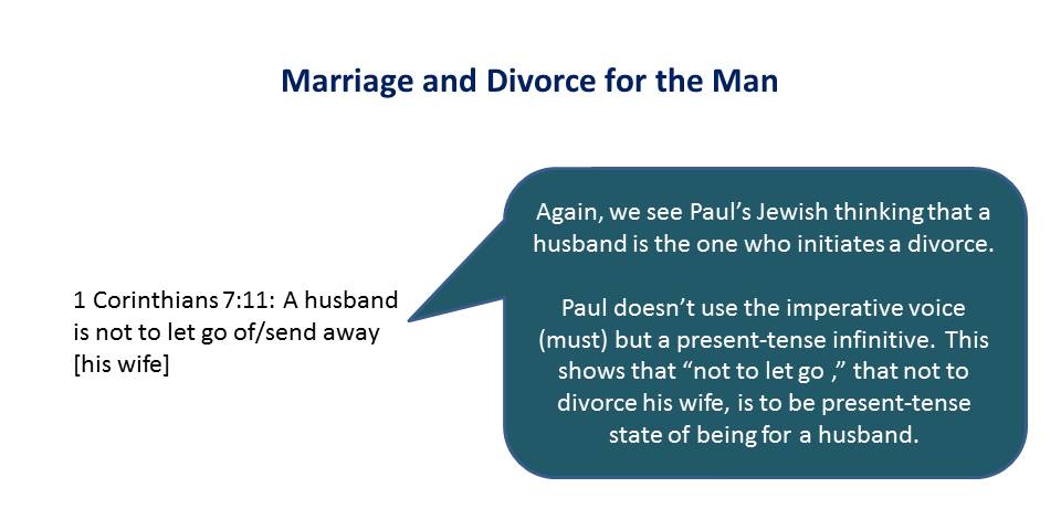 Lesson 9, Marriage and Divorce for the Man