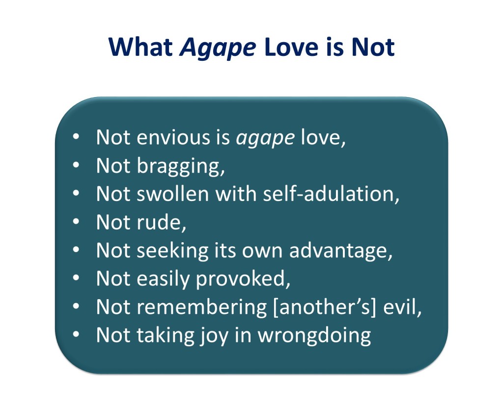 Lesson 22, What Agape Love is Not