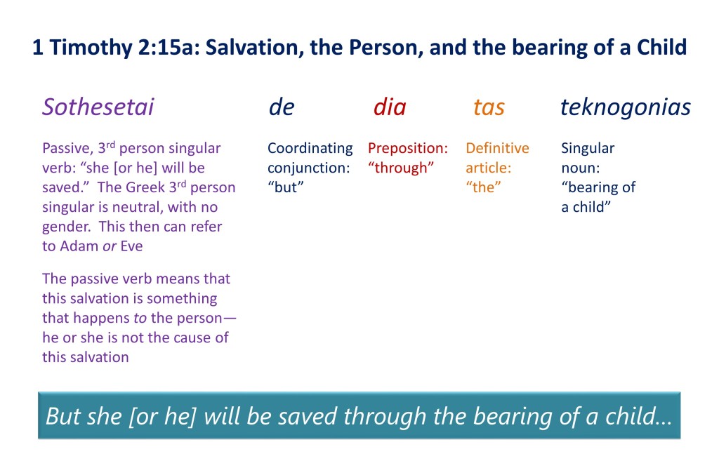 Lesson 4, Salvation, the Person, and the Bearing of a Child