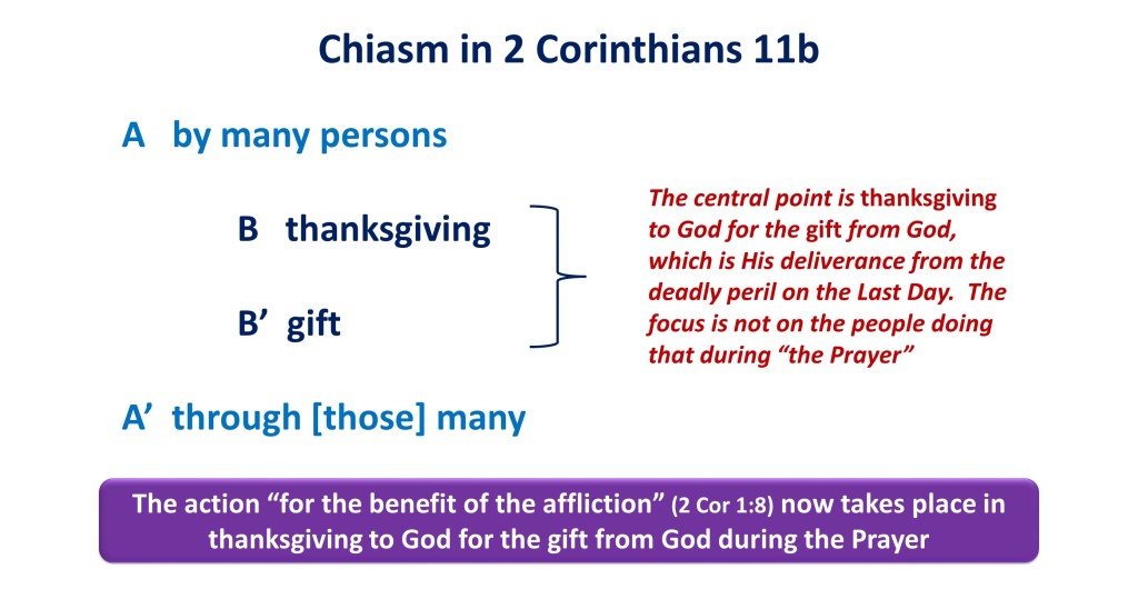 Lesson 2, Chiasm in 2 Corinthians 11b