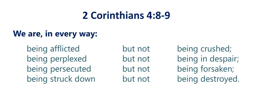 Lesson 6, 2 Corinthians 4.8-9