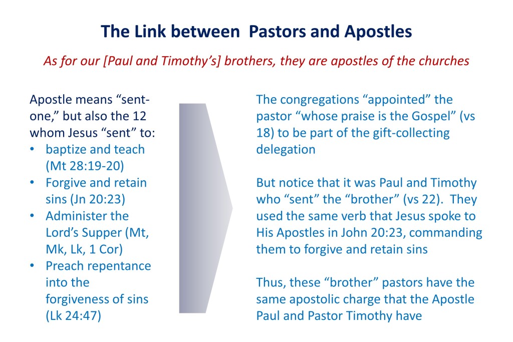 Lesson 13, The Link between Pastors and Apostles
