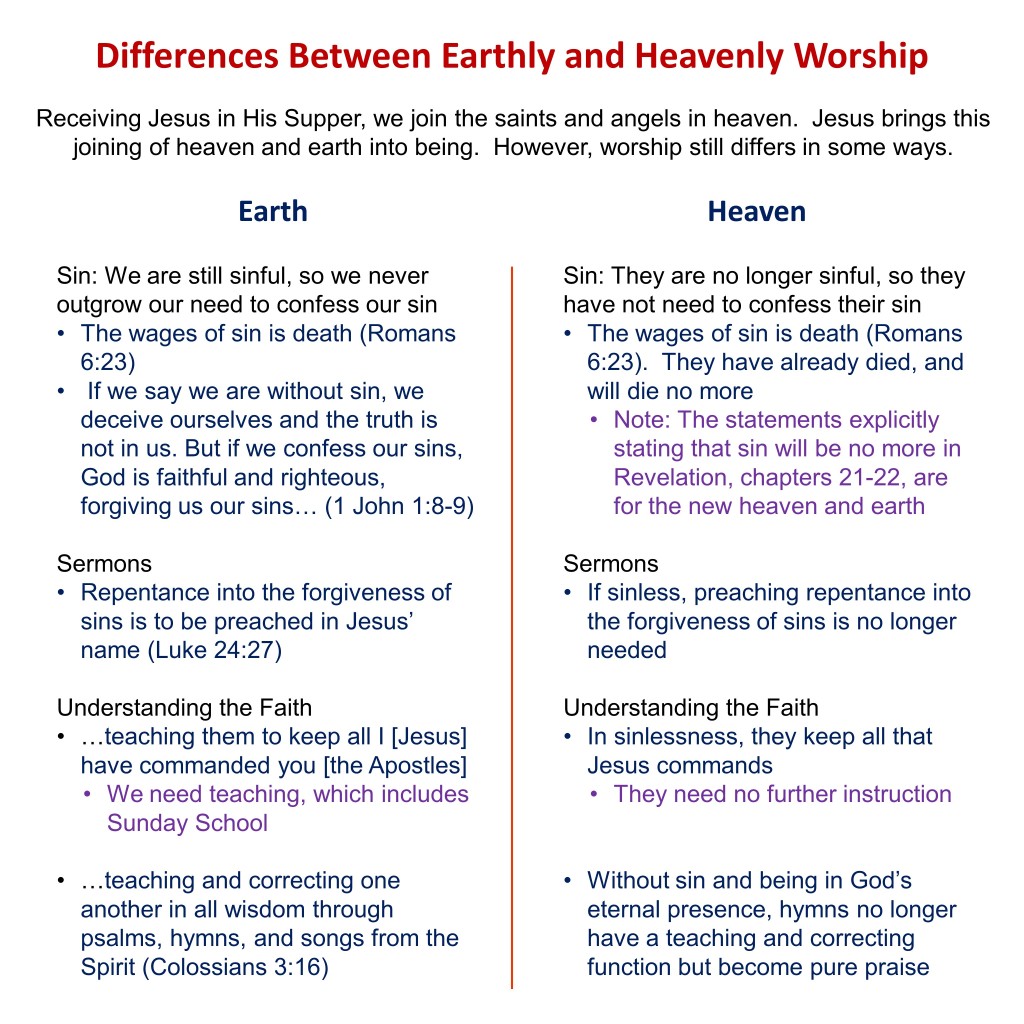 3, Differences Between Earthly and Heavenly Worship