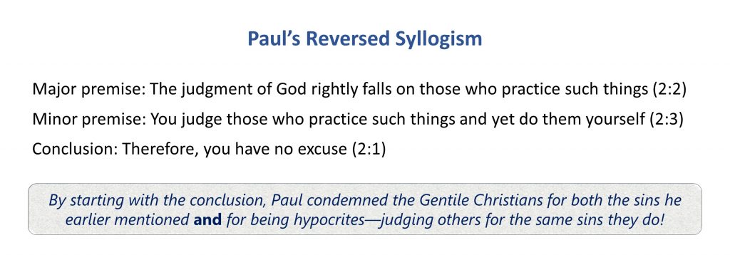 Lesson 4, Paul's Reversed Syllogism