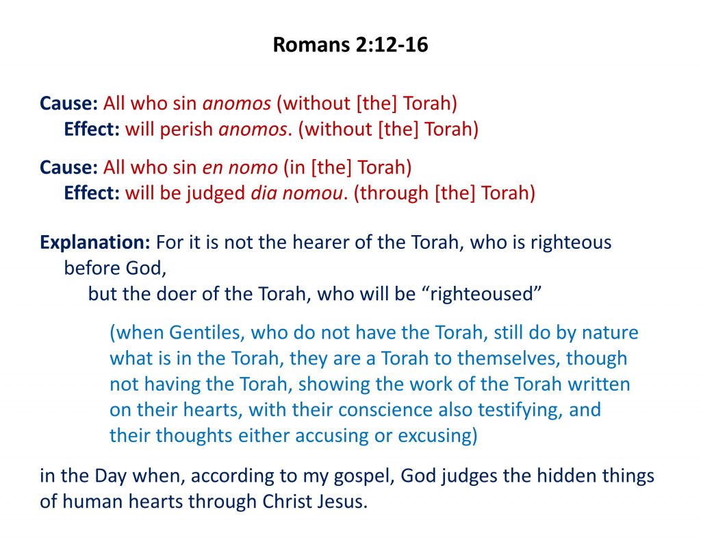Lesson 5, Romans 2.12-16