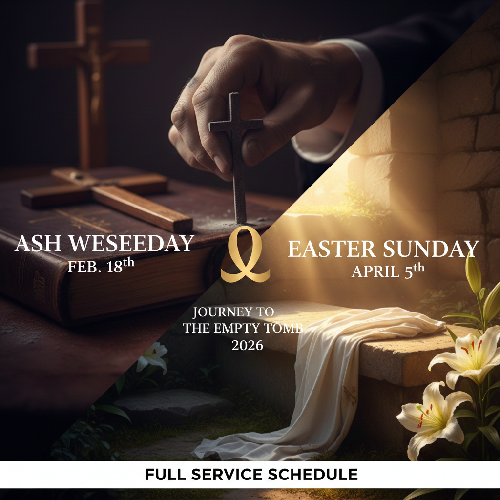 Lent & Easter Service Schedule Annoucement